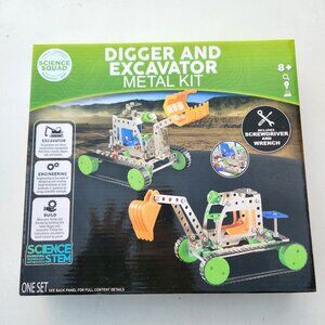 NEW SCIENCE SQUAD Metal Excavator Toy STEM BILDING KIT SET Digger building kit C
